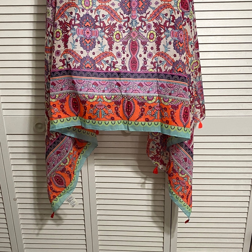 Aldo Colorful Bohemian Scarf with Tassels - Picture 10 of 12